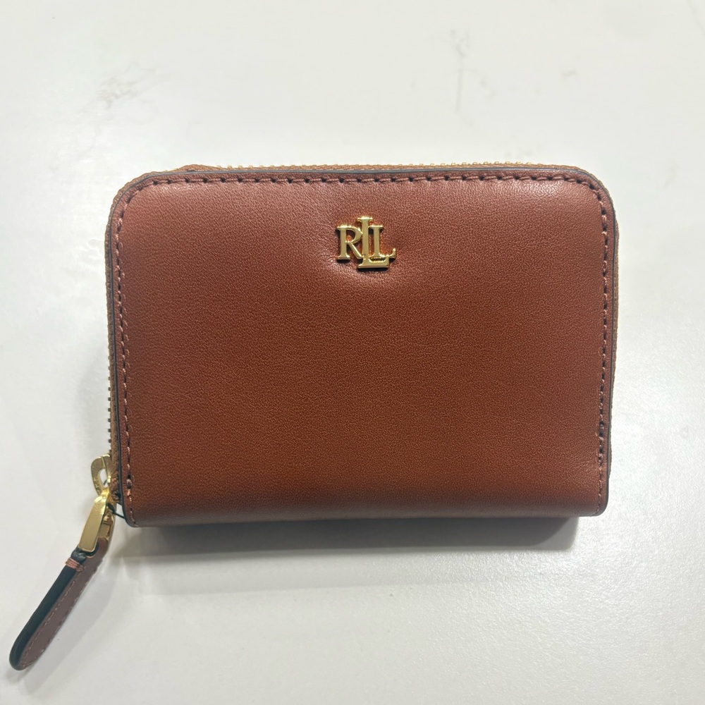 Ralph Lauren Brown Wallet with Gold Accents